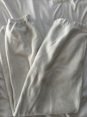 Women’s Cream Fleece Track Pants